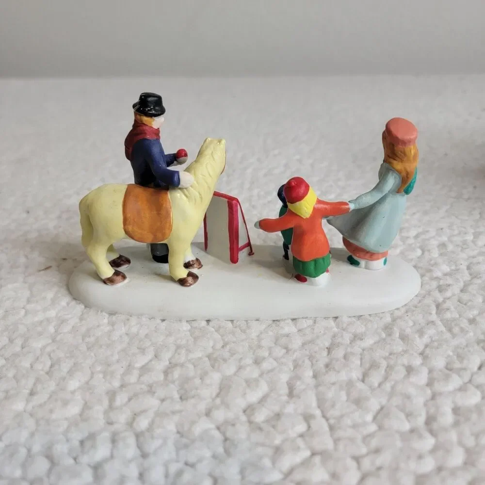VTG Lemax Village Collection Porcelain The Pony Ride OOP Figurine 1997 w Box OOP